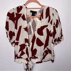 2 PC MATCHING SET - Wrap Summer Top with Wide Leg Pants -